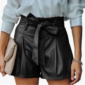 Marc New York faux leather belted shorts
Size 8
